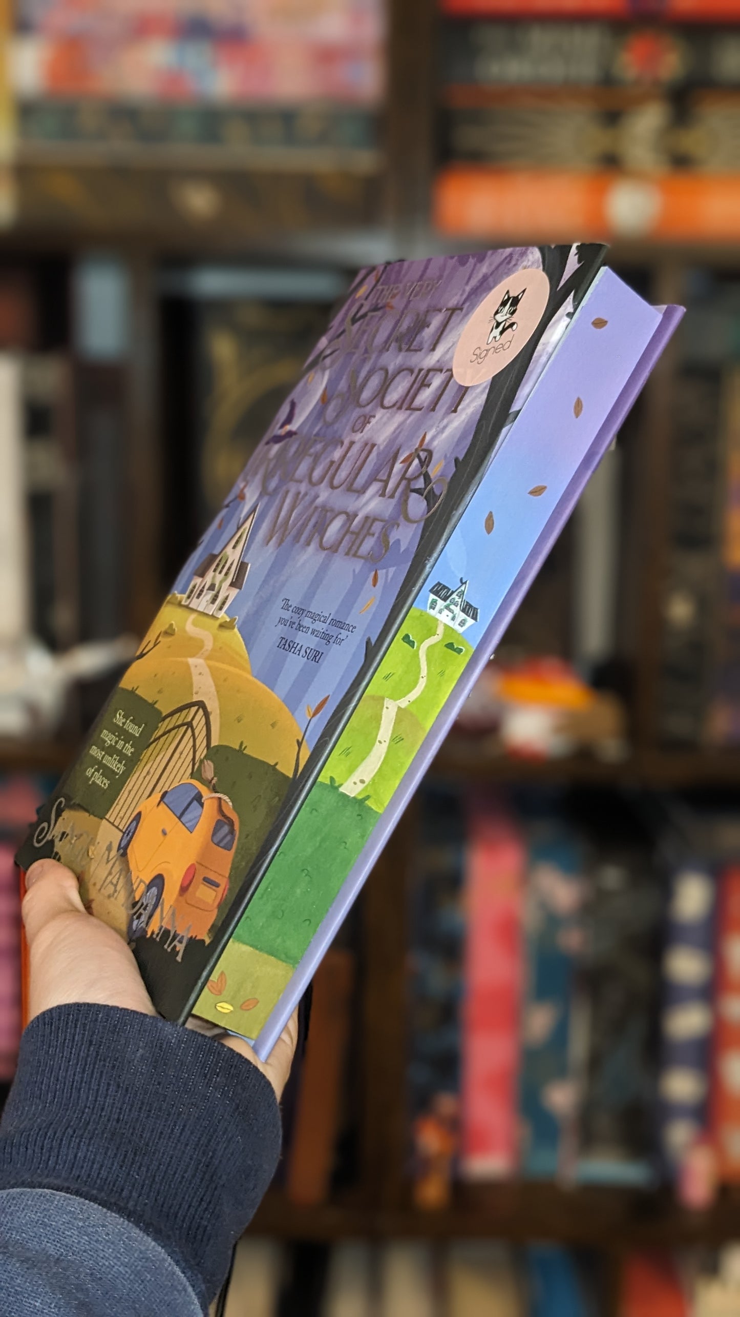 Signed The Very Secret Society of Irregular Witches by Sangu Mandanna PeggysPages fore-edge painting sprayed edges special editions
