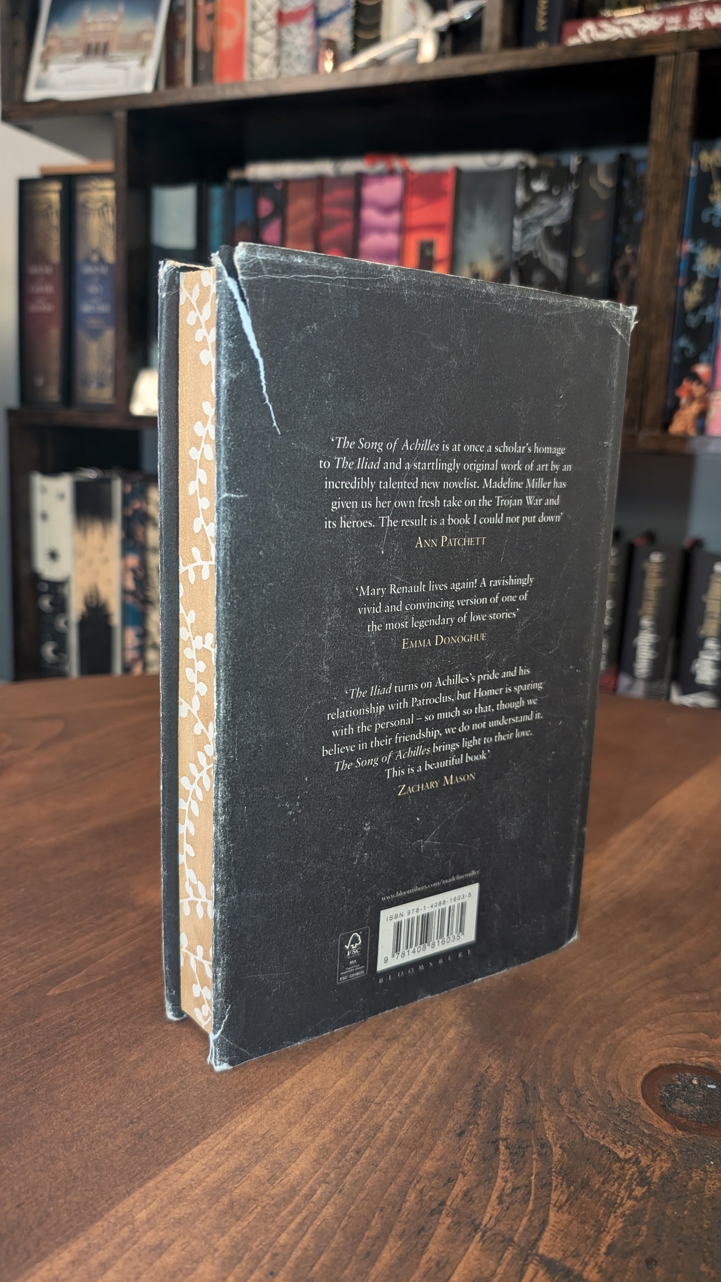 1st edition The Song of Achilles by Madeline Miller PeggysPages fore-edge painting