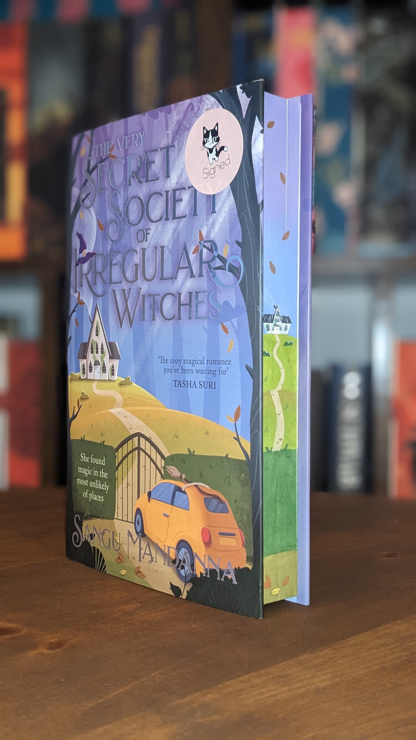 Signed The Very Secret Society of Irregular Witches by Sangu Mandanna PeggysPages fore-edge painting sprayed edges special editions