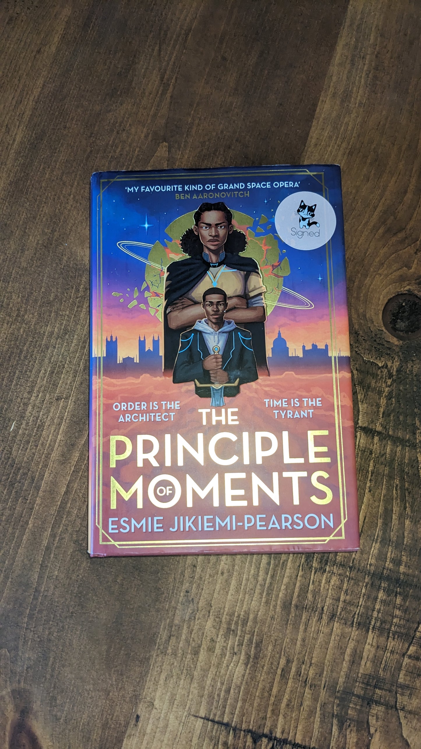 Signed The Principle of Moments by Esmie Jikiemi-Pearson PeggysPages fore-edge painting sprayed edges special editions