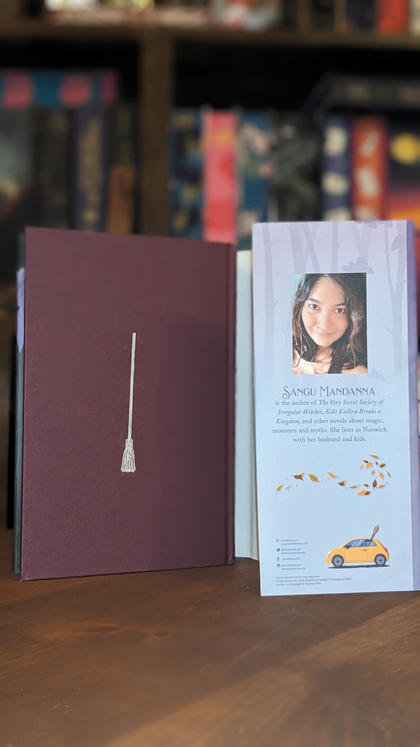 Signed The Very Secret Society of Irregular Witches by Sangu Mandanna PeggysPages fore-edge painting sprayed edges special editions
