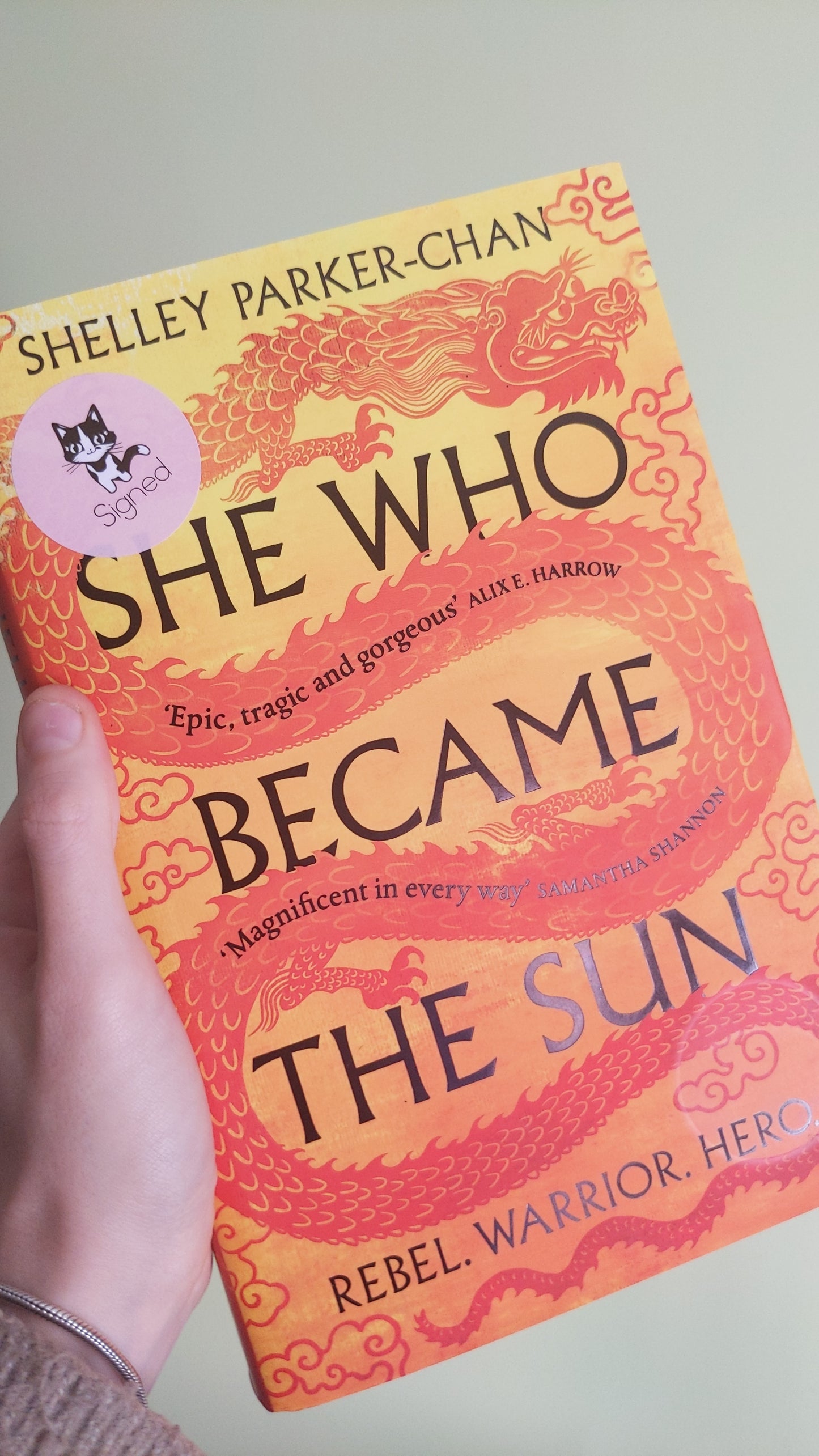 Signed She Who Became the Sun by Shelley Parker-Chan handpainted fore-edge painting sprayed edges special editions
