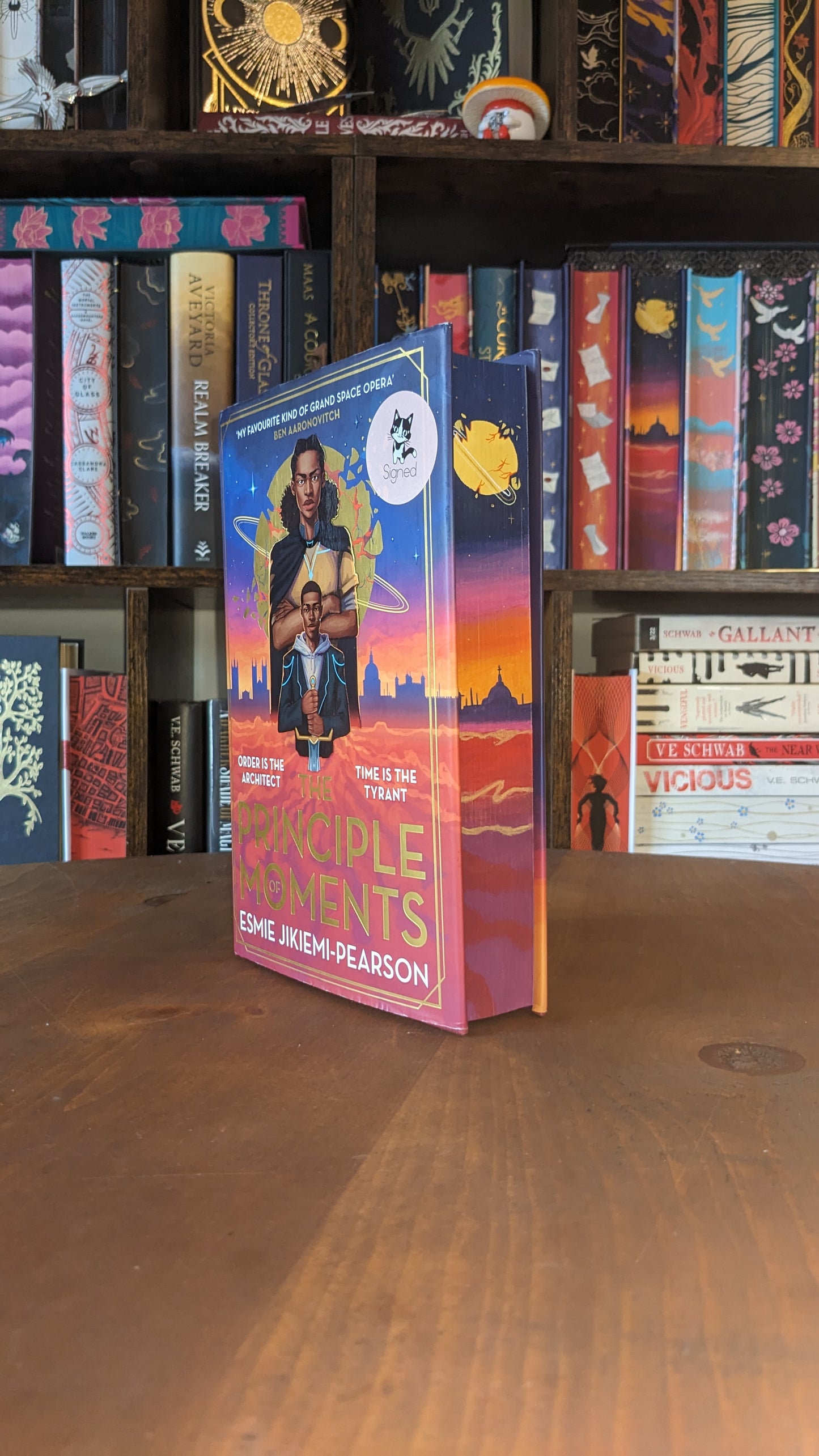 Signed The Principle of Moments by Esmie Jikiemi-Pearson PeggysPages fore-edge painting sprayed edges special editions