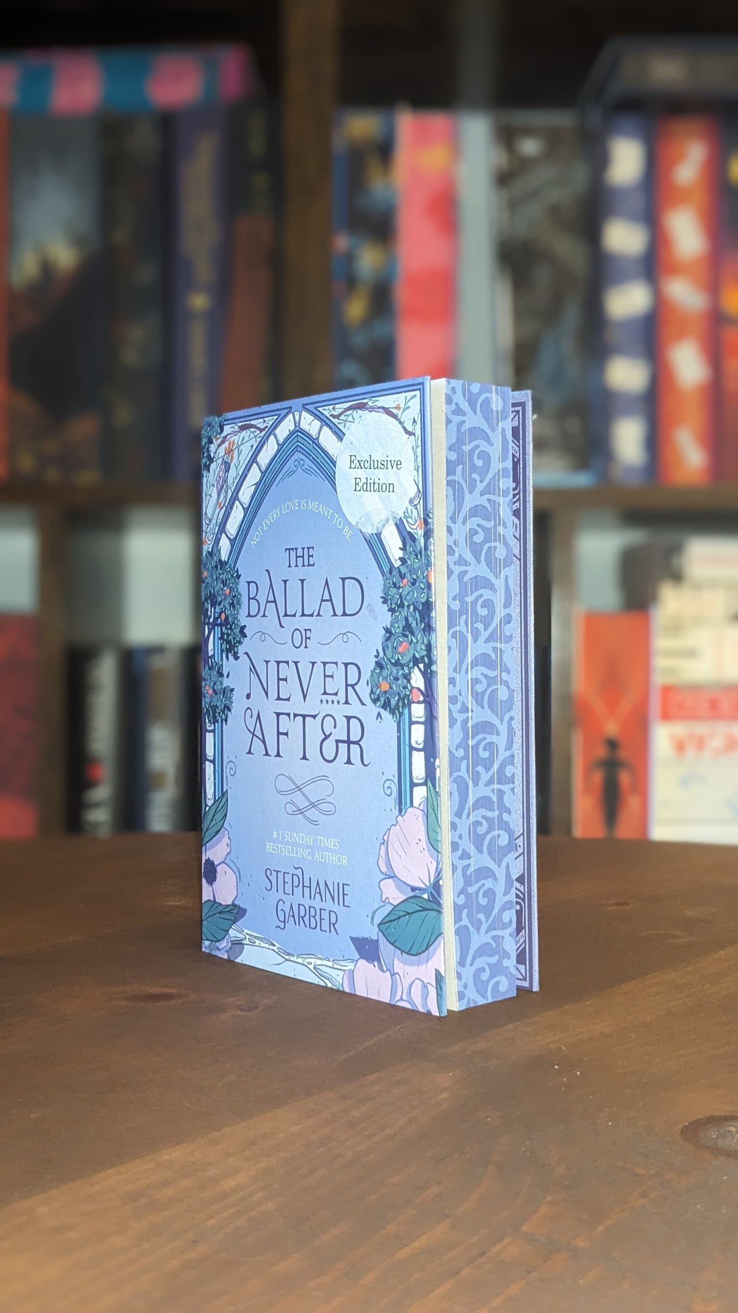 The Ballad of Never After by Stephanie Garber Waterstones Exclusive edition handpainted fore-edge painting sprayed edges special editions