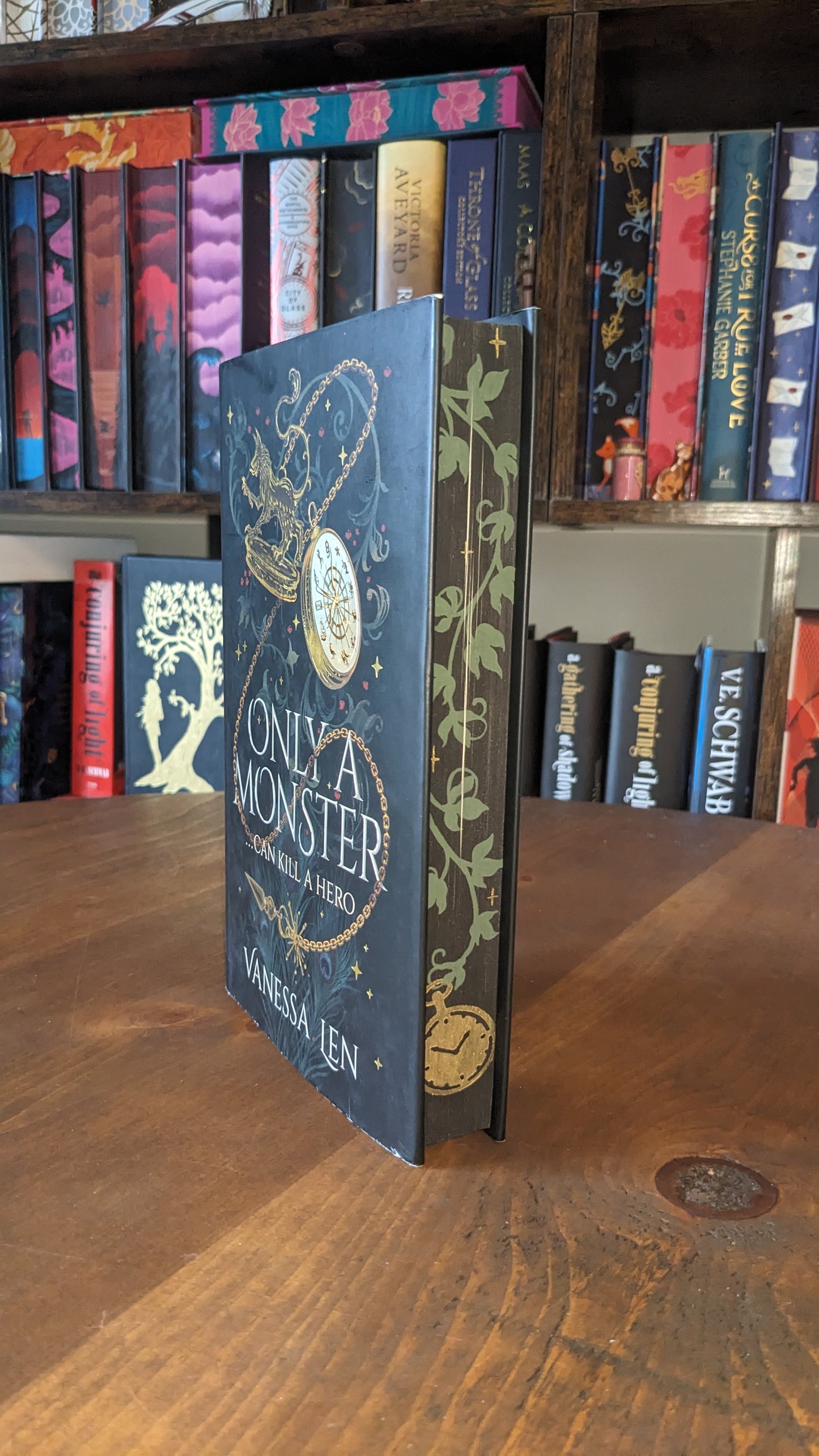 Only a Monster by Vanessa Len PeggysPages fore-edge painting sprayed edges special editions