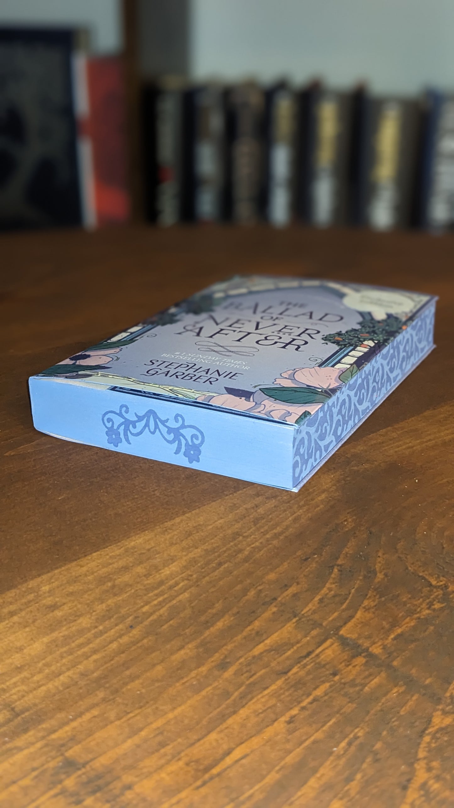 The Ballad of Never After by Stephanie Garber Waterstones Exclusive edition handpainted fore-edge painting sprayed edges special editions