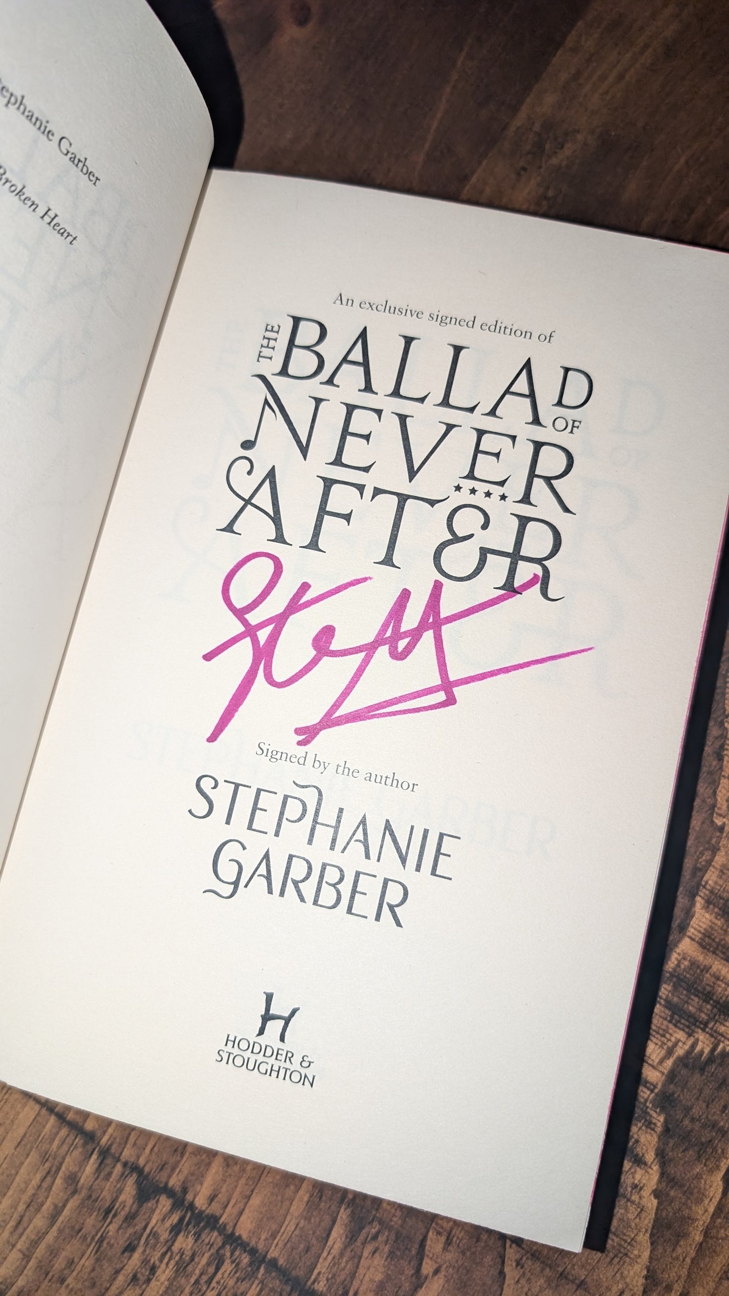 Hidden Cover The Ballad of Never After by Stephanie Garber PeggysPages fore-edge painting sprayed edges special editions