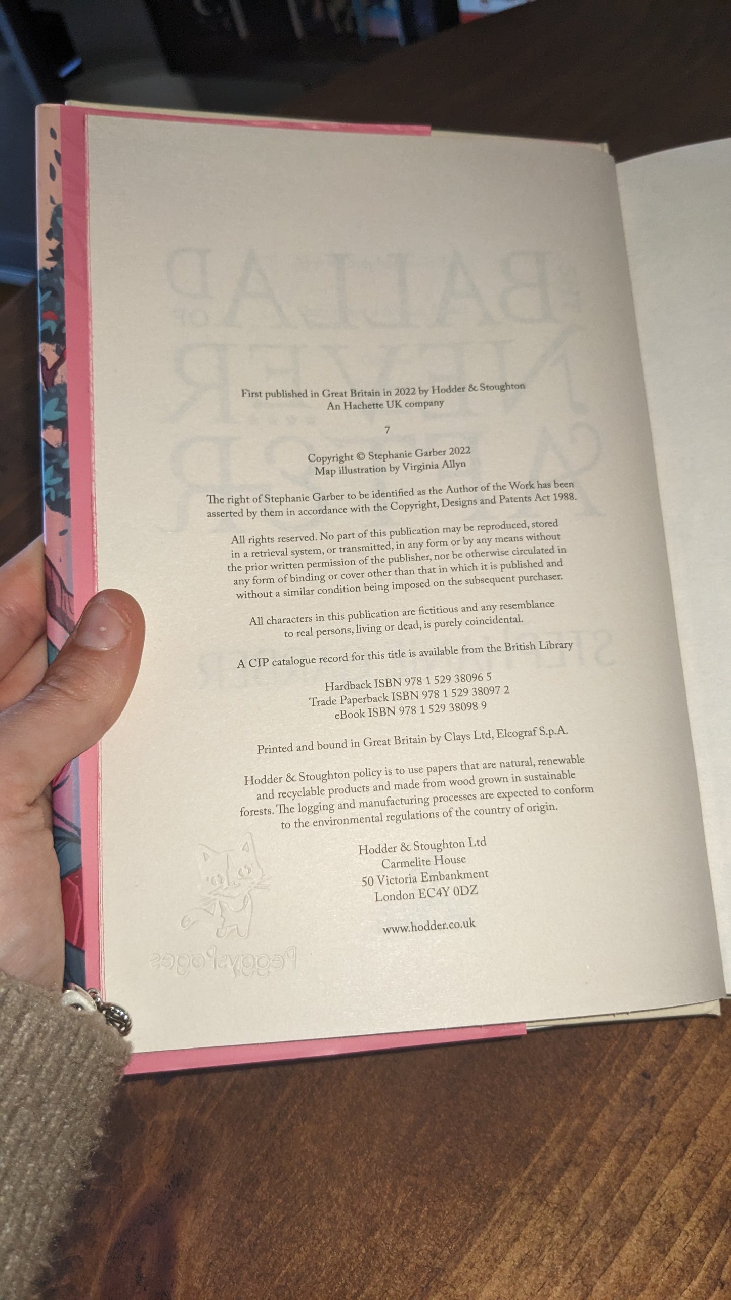 The Ballad of Never After by Stephanie Garber PeggysPages fore-edge painting sprayed edges special editions