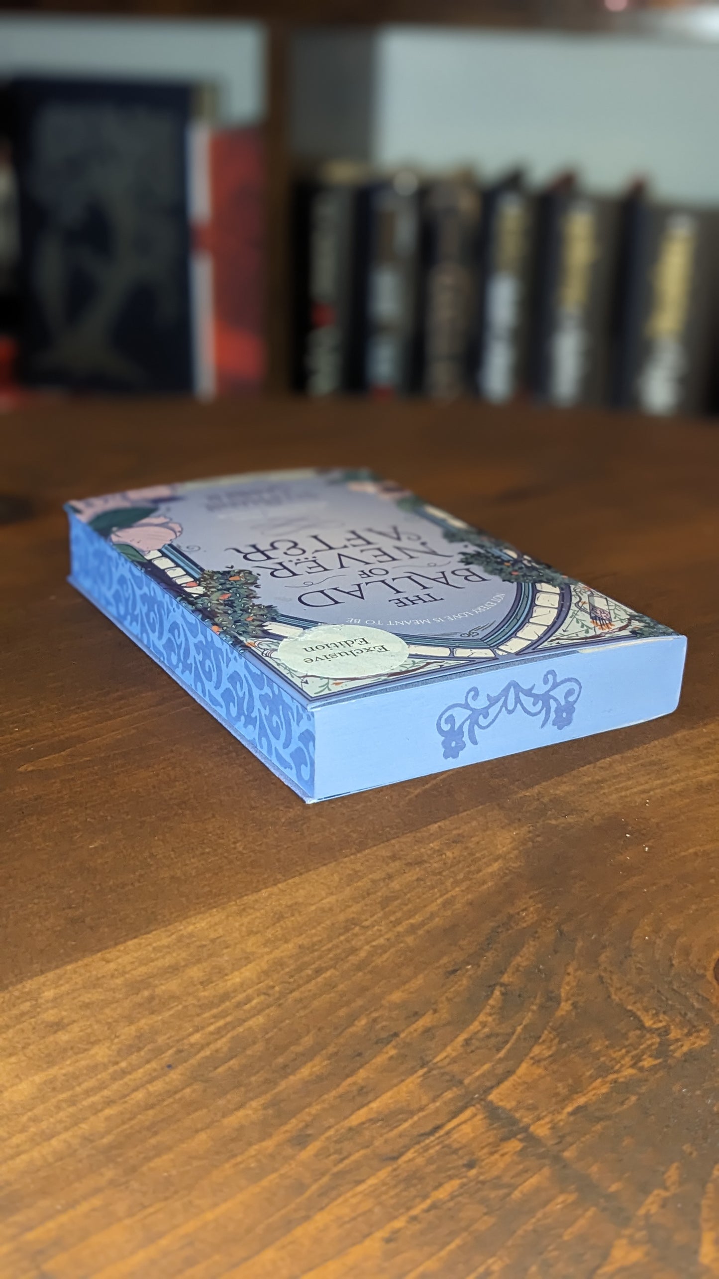 The Ballad of Never After by Stephanie Garber Waterstones Exclusive edition handpainted fore-edge painting sprayed edges special editions