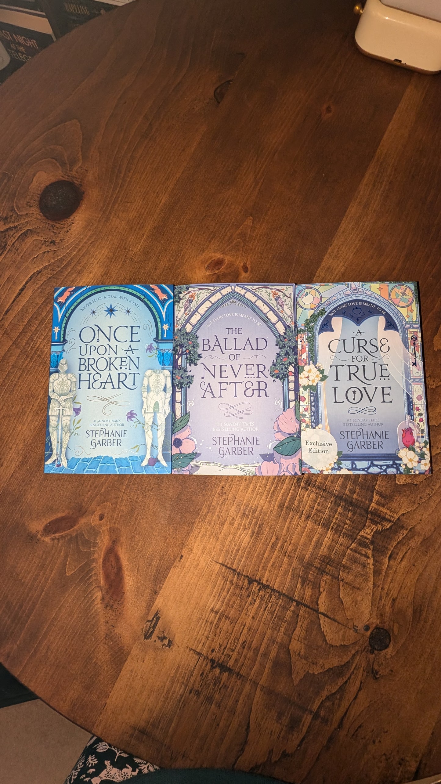 Stephanie Garber trilogy Once Upon a Broken Heart PeggysPages fore-edge painting sprayed edges special editions