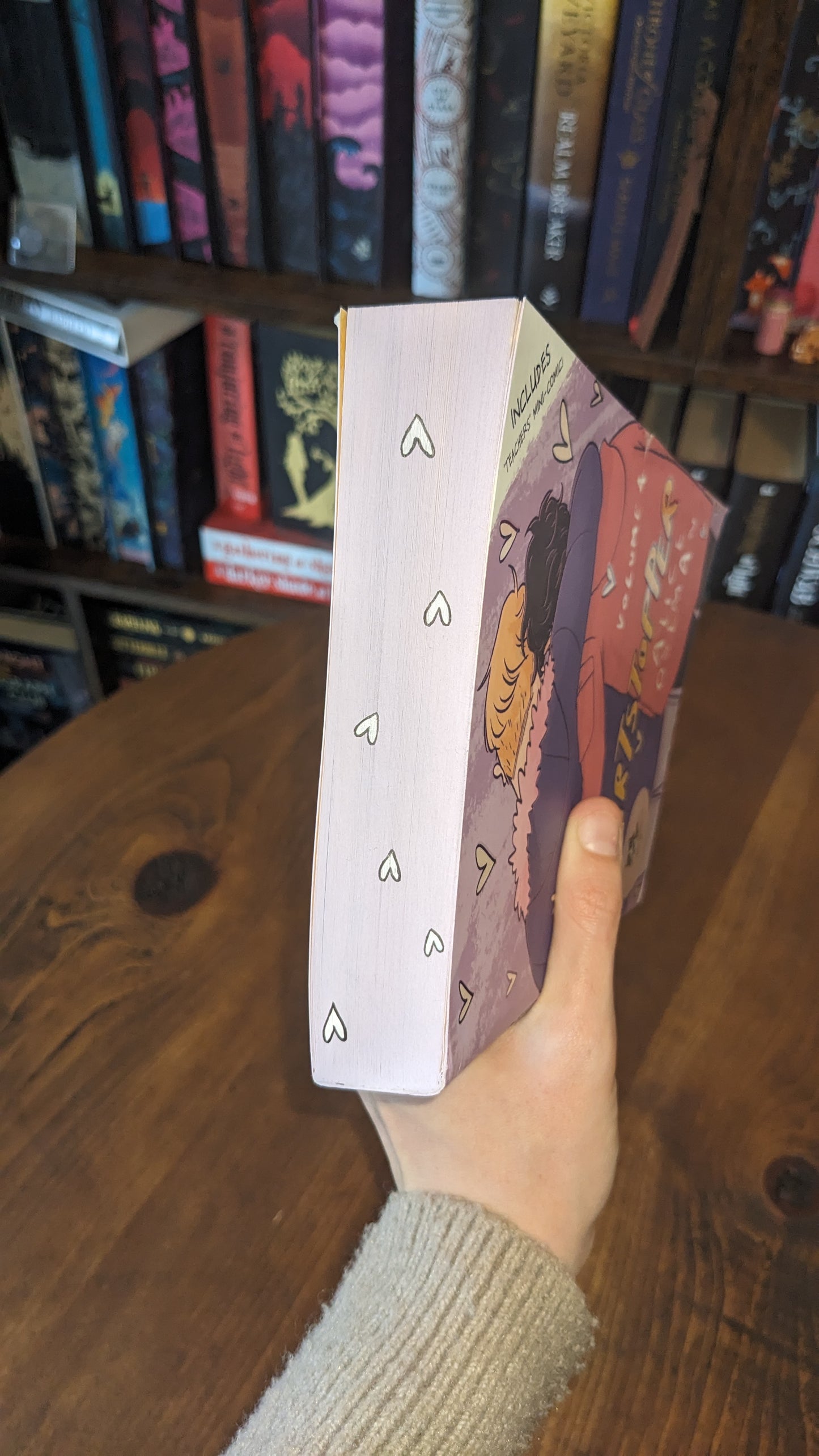 Signed Heartstopper volume 4 by Alice Osman PeggysPages fore-edge painting sprayed edges special editions