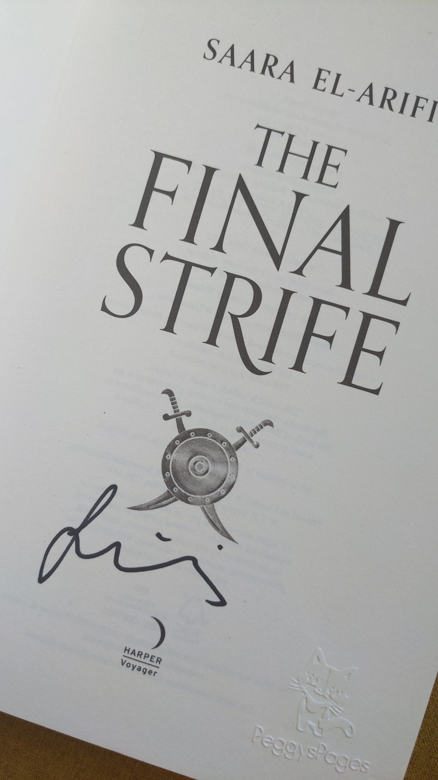Signed The Final Strife by Saara El-Arifi PeggysPages fore-edge painting sprayed edges special editions