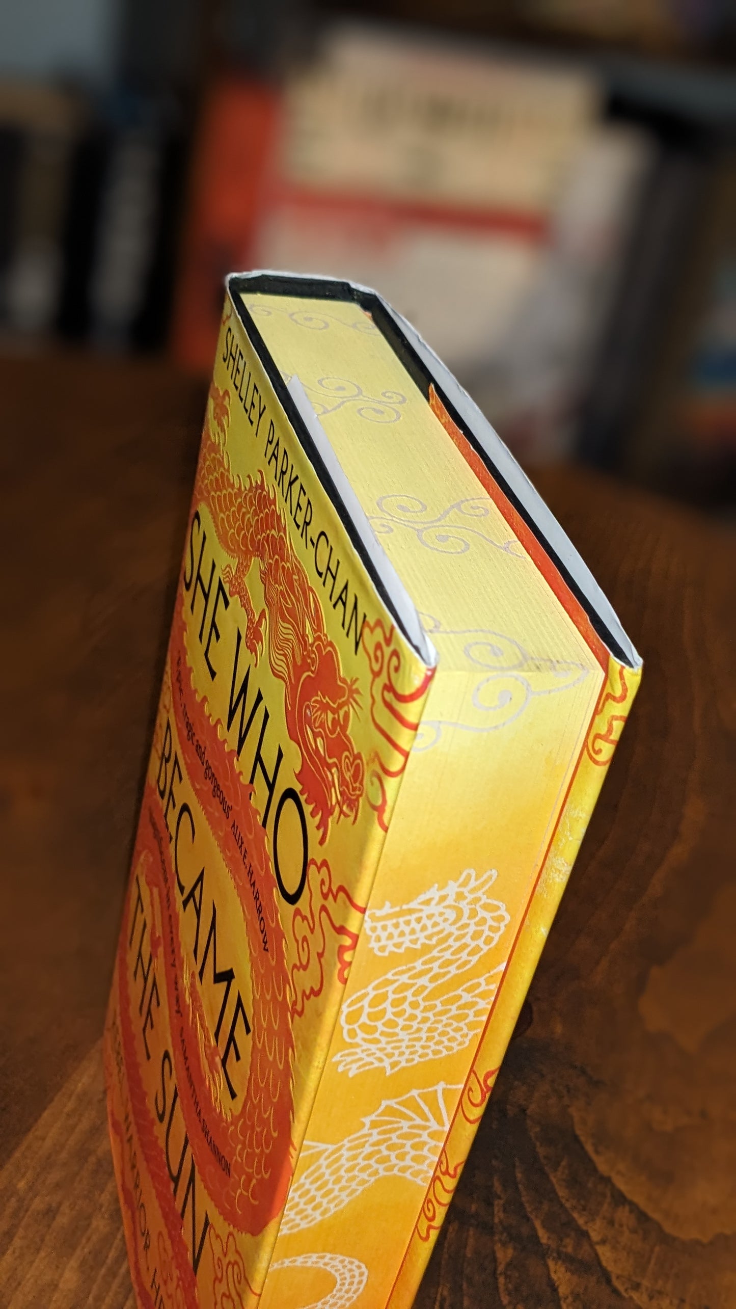 Signed She Who Became the Sun by Shelley Parker-Chan handpainted fore-edge painting sprayed edges special editions