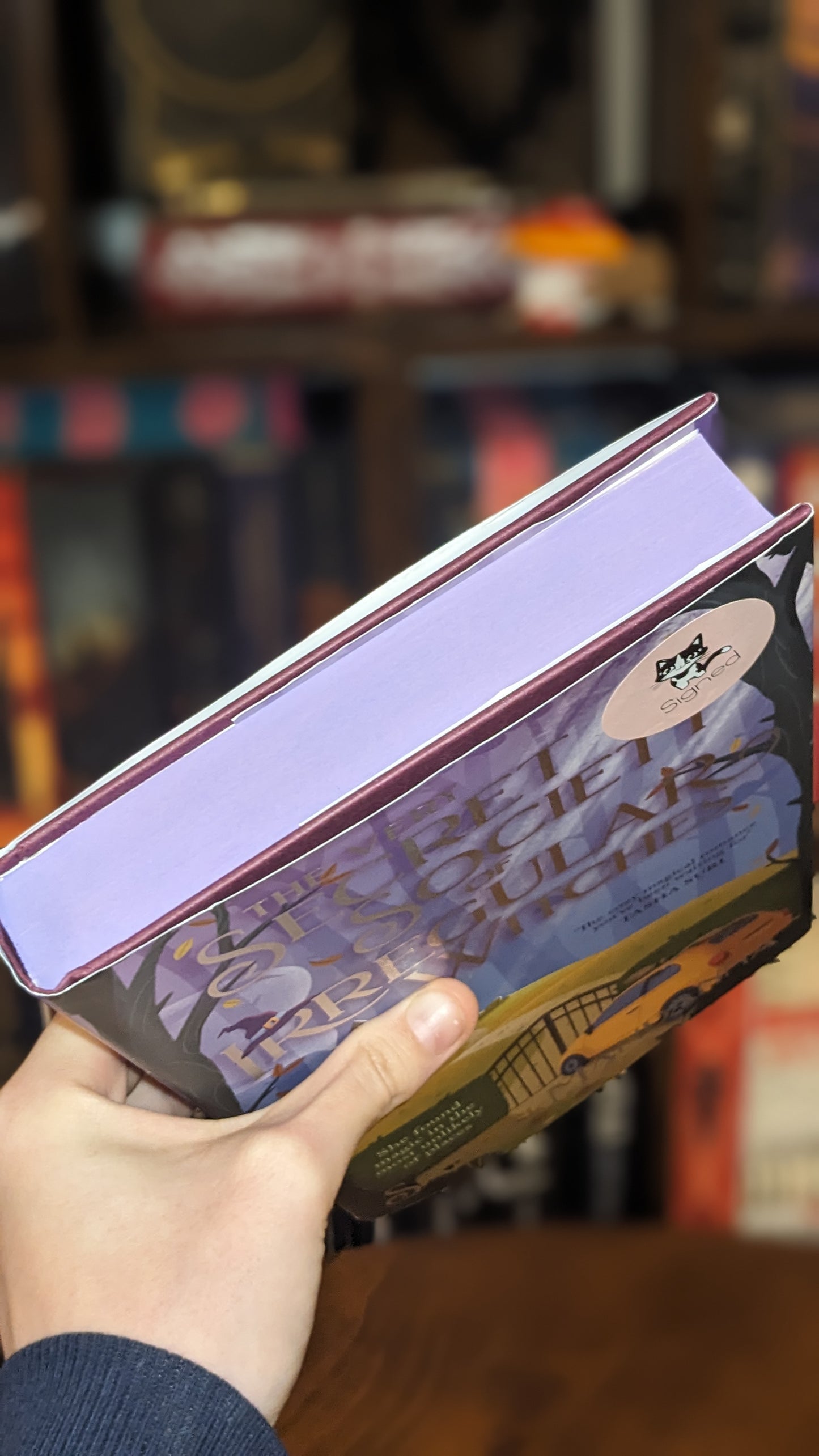 Signed The Very Secret Society of Irregular Witches by Sangu Mandanna PeggysPages fore-edge painting sprayed edges special editions