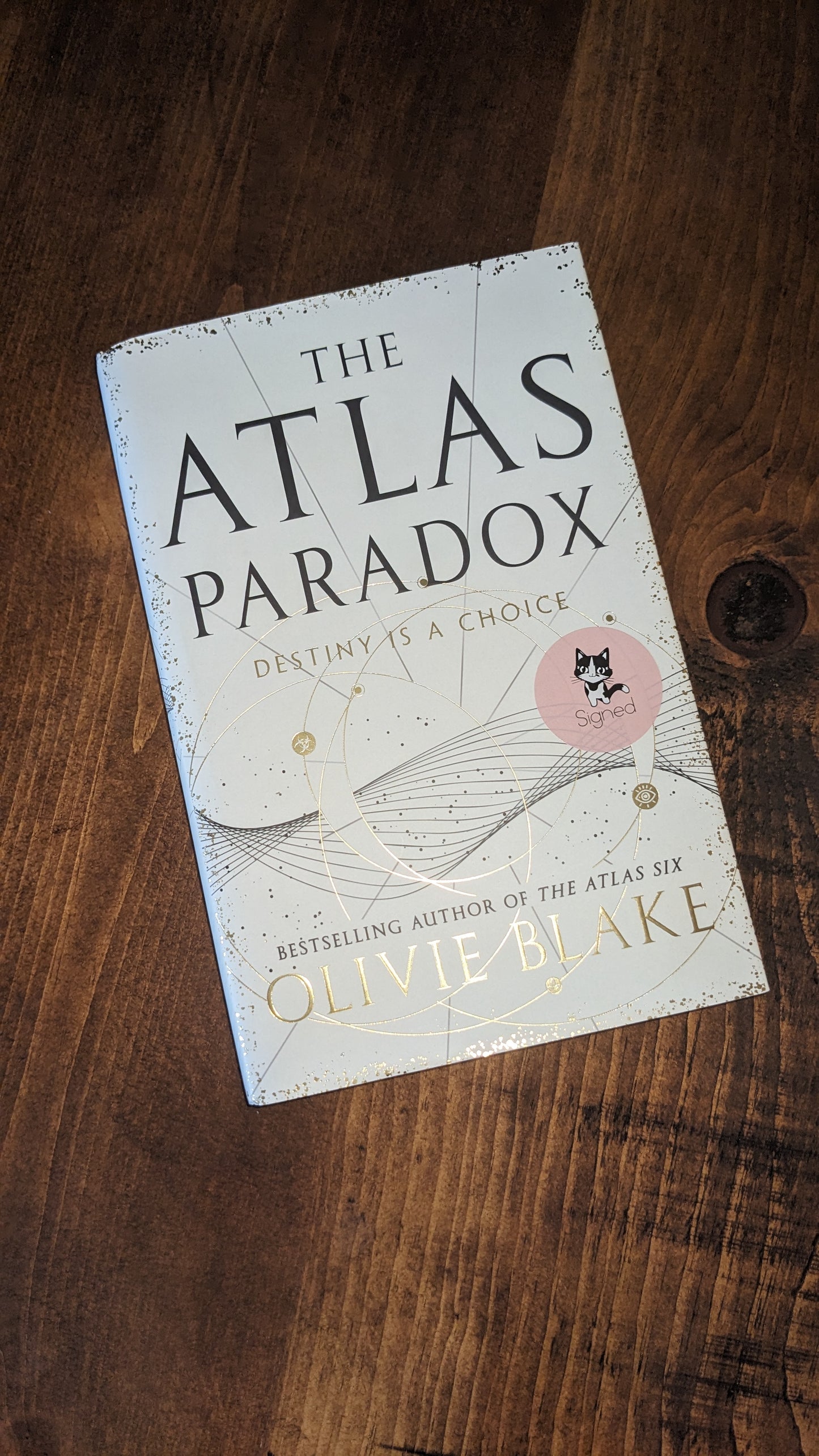 Signed The Atlas Paradox by Olivie Blake PeggysPages fore-edge painting sprayed edges special editions