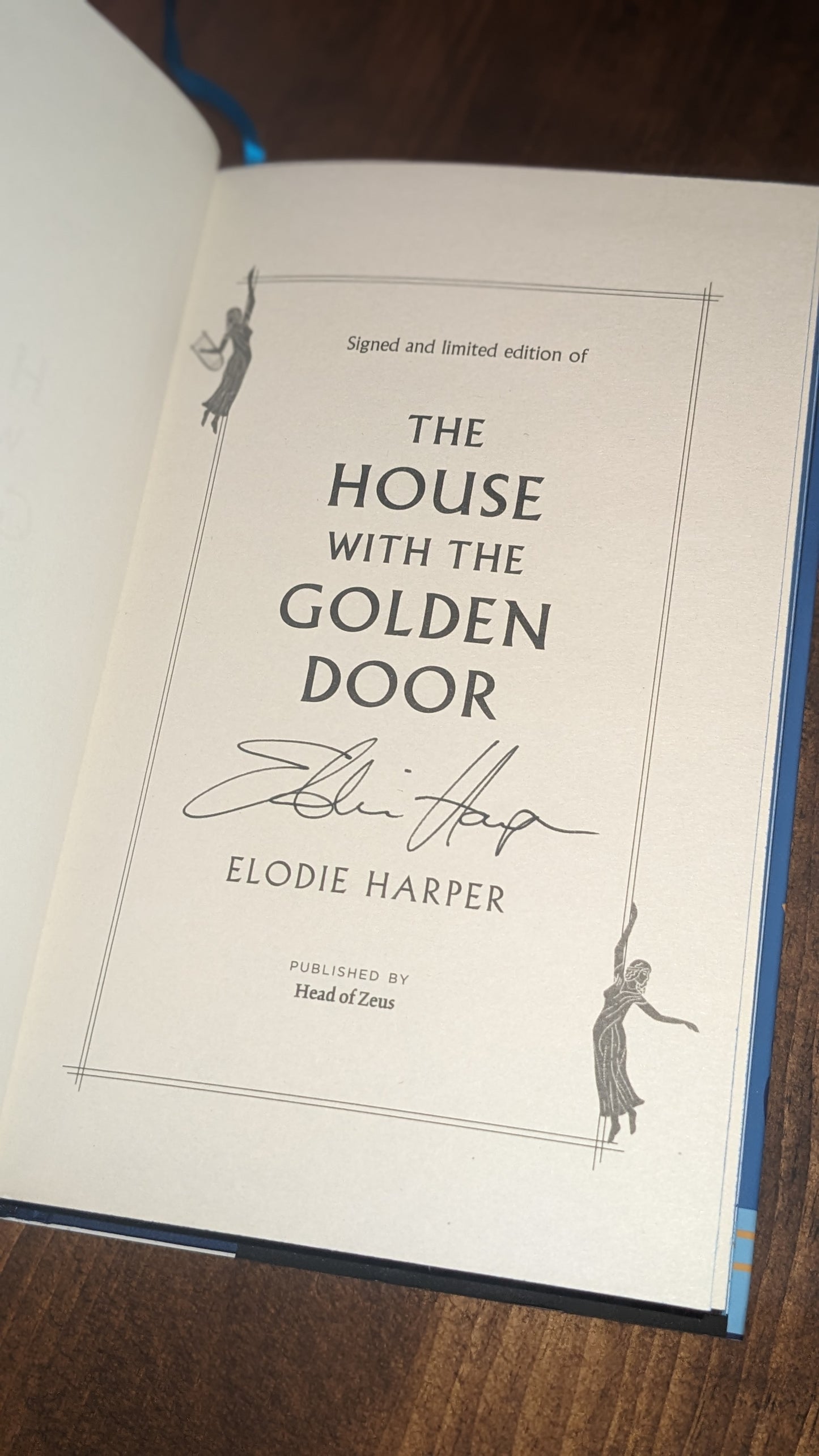 The House with the Golden Door signed exclusive content edition by Elodie Harper Fore-edge painting sprayed edges special edition