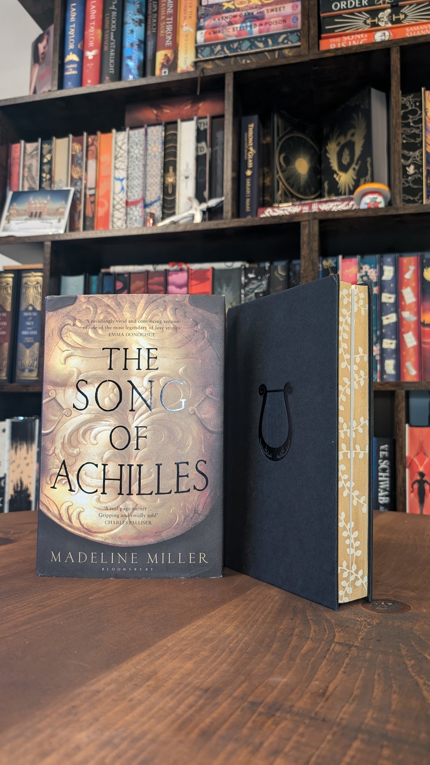 1st edition The Song of Achilles by Madeline Miller PeggysPages fore-edge painting sprayed edges special editions