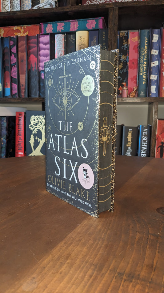 Signed The Atlas Six by Olivie Blake PeggysPages fore-edge painting sprayed edges special editions