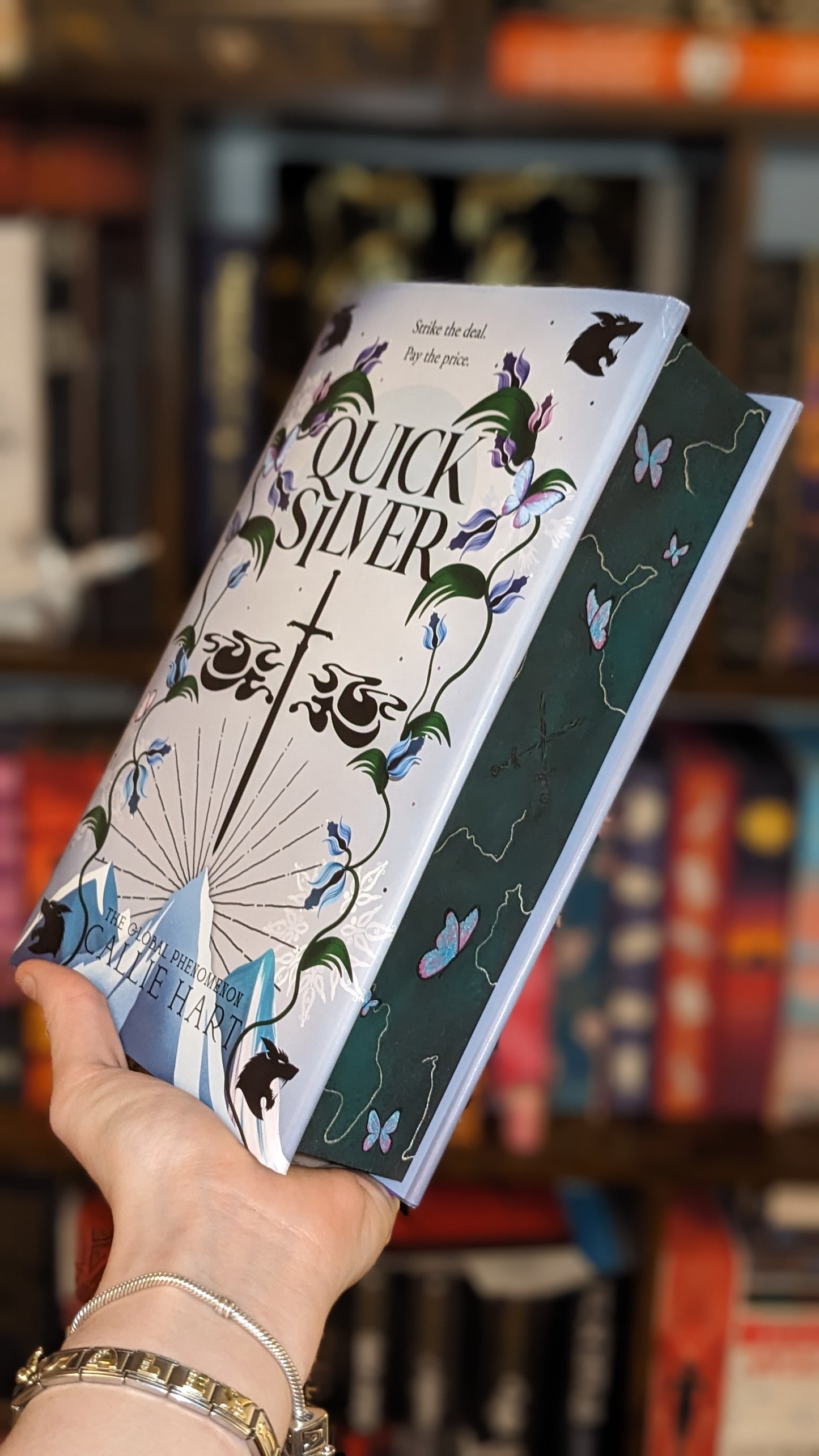 SIGNED 1st edition Quicksilver by Callie Hart Fore-edge painting sprayed edges special edition