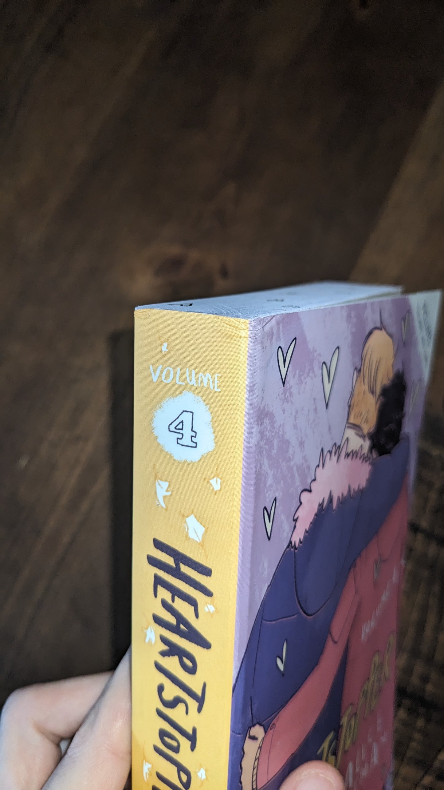 Signed Heartstopper volume 4 by Alice Osman PeggysPages fore-edge painting sprayed edges special editions