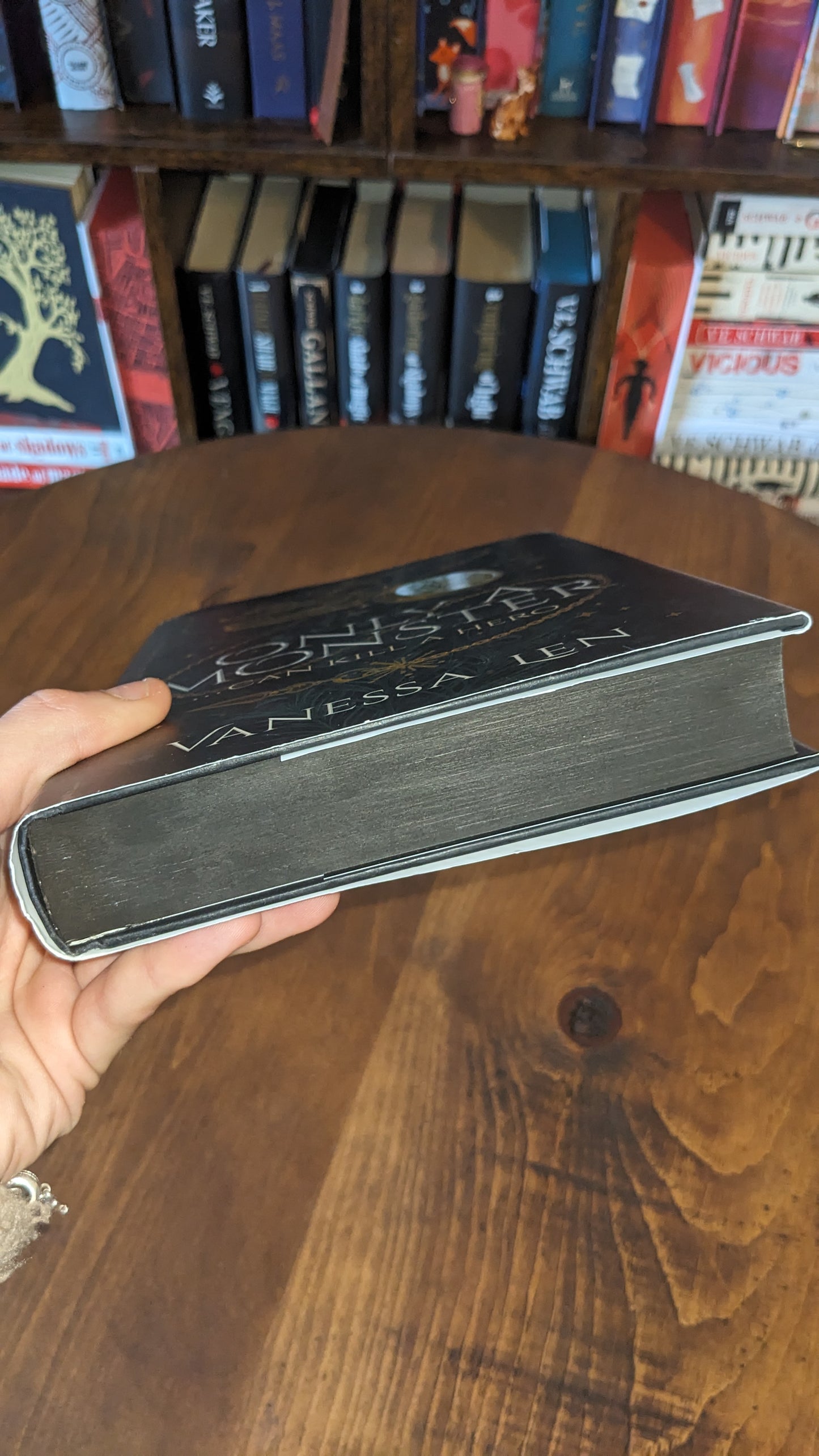 Only a Monster by Vanessa Len PeggysPages fore-edge painting sprayed edges special editions