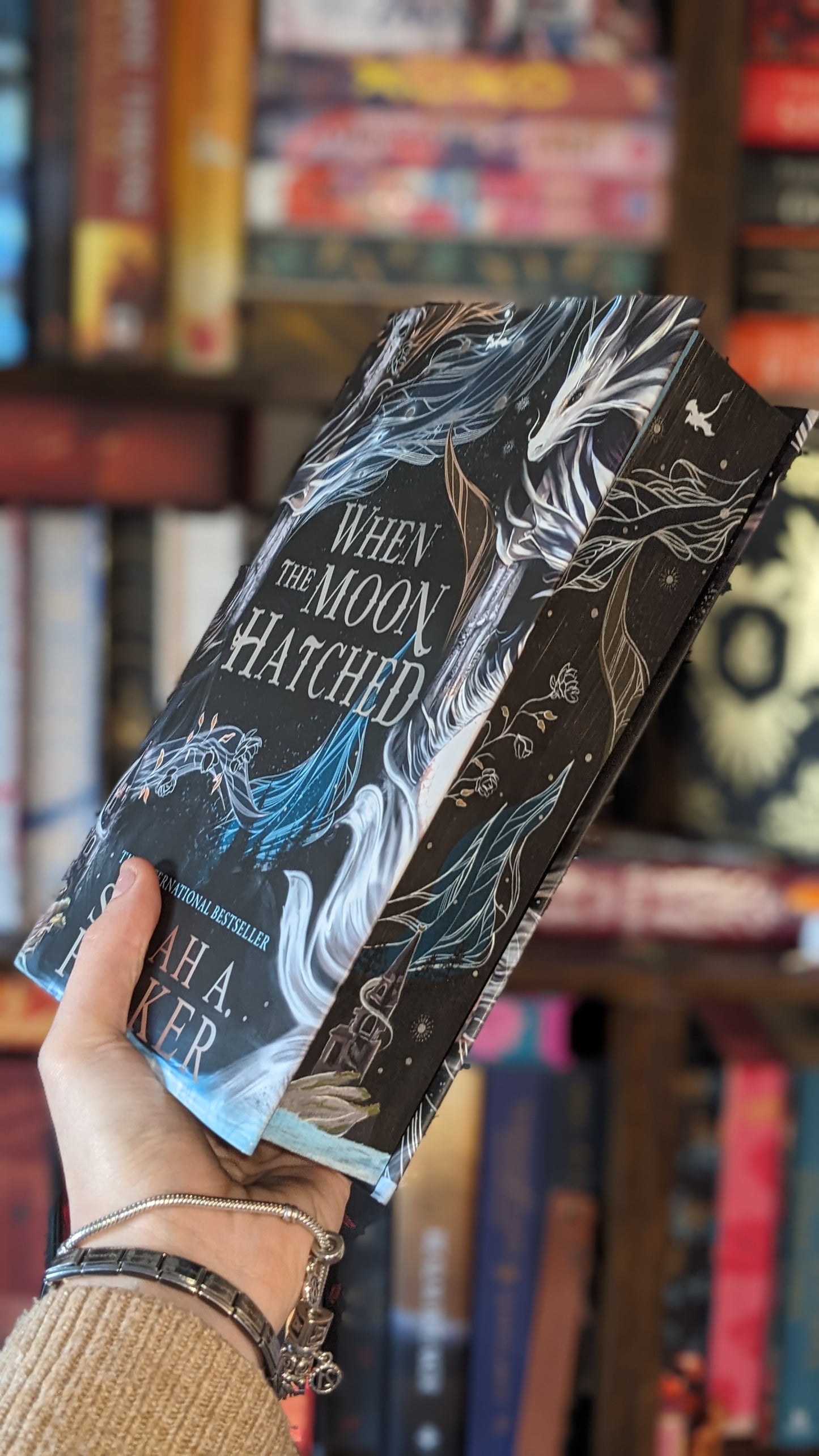 Pre order When the Moon Hatched by Sarah A Parker PeggysPages fore-edge painting sprayed edges special editions