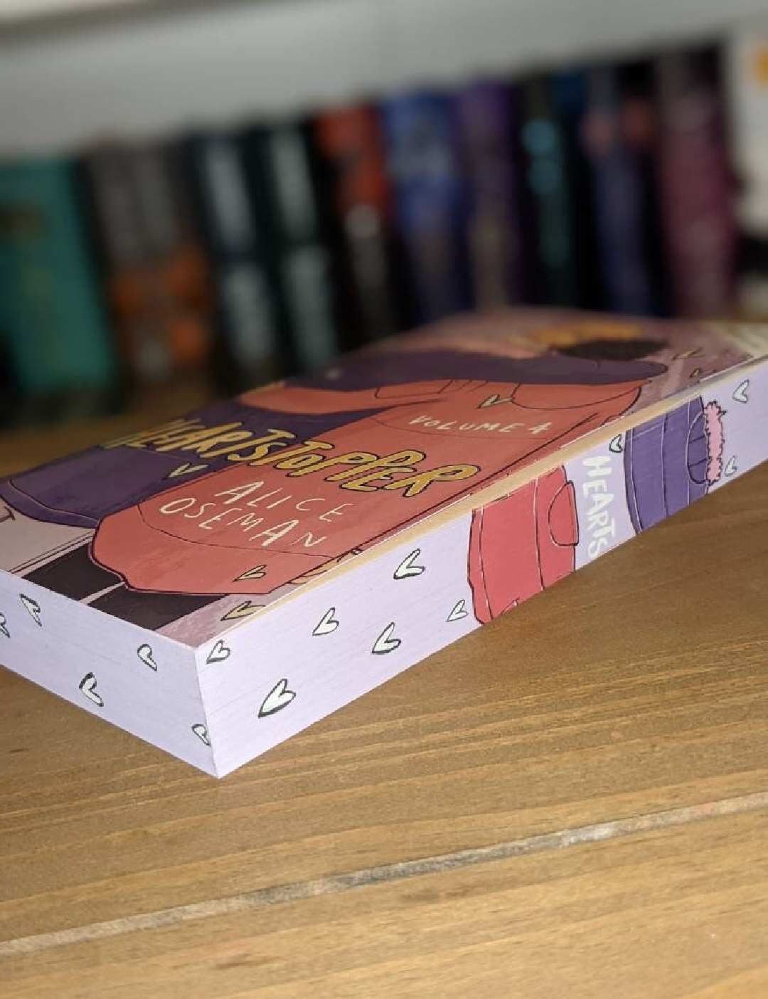 Heartstopper Volume 4 by Alice Osman handpainted fore-edge painting sprayed edges special editions