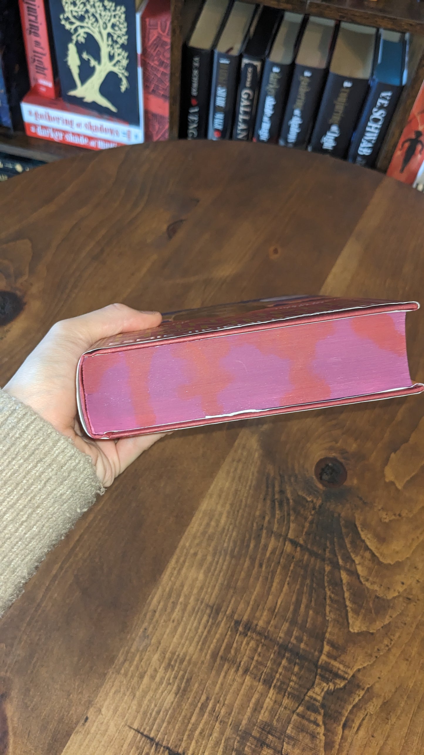 Signed The Ballad of Never After by Stephanie Garber Waterstones PeggysPages fore-edge painting sprayed edges special editions