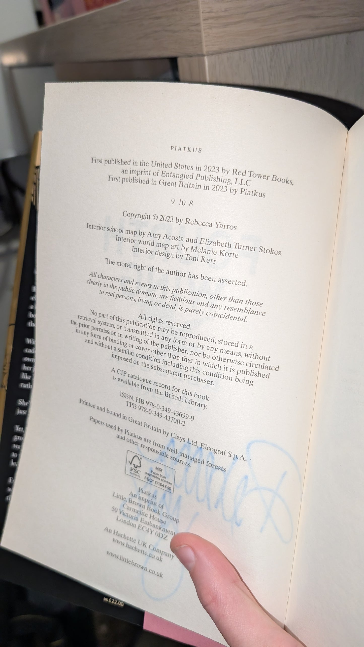 Fourth wing signed for emma