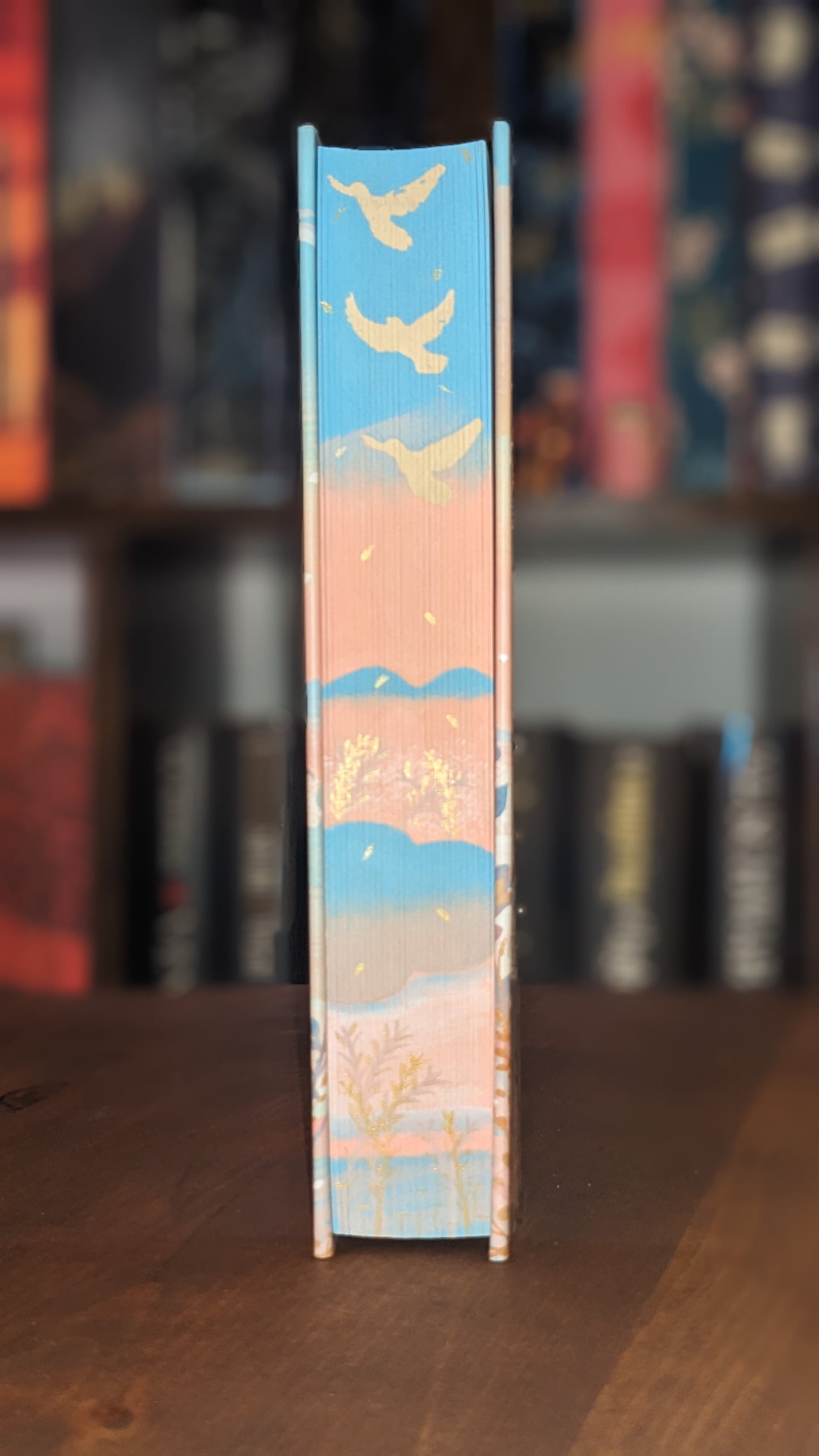 Six Crimson Cranes by Elizabeth Lim PeggysPages fore-edge painting sprayed edges special edition