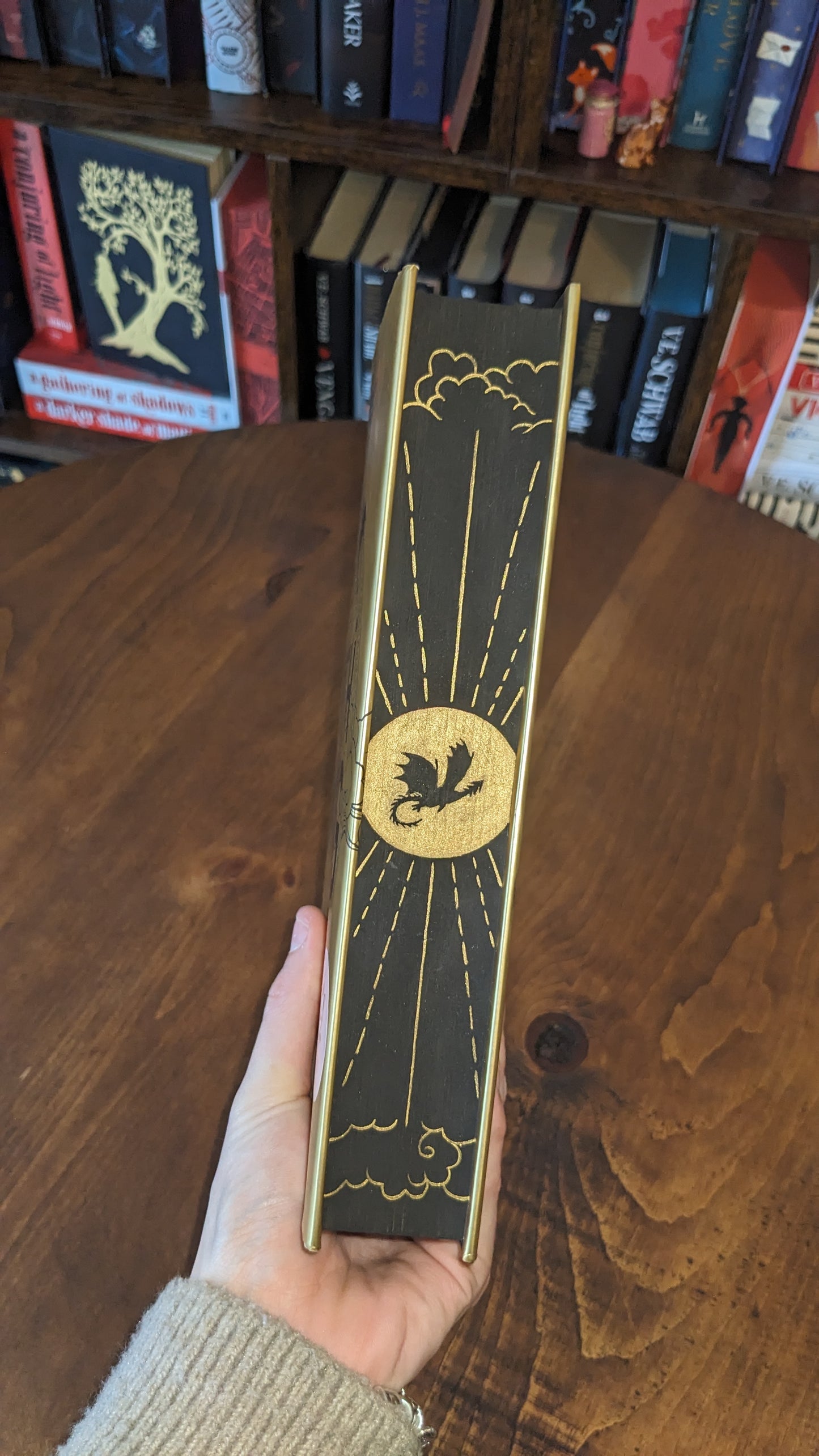Signed Fourth Wing by Rebecca Yarros PeggysPages fore-edge painting sprayed edges special editions