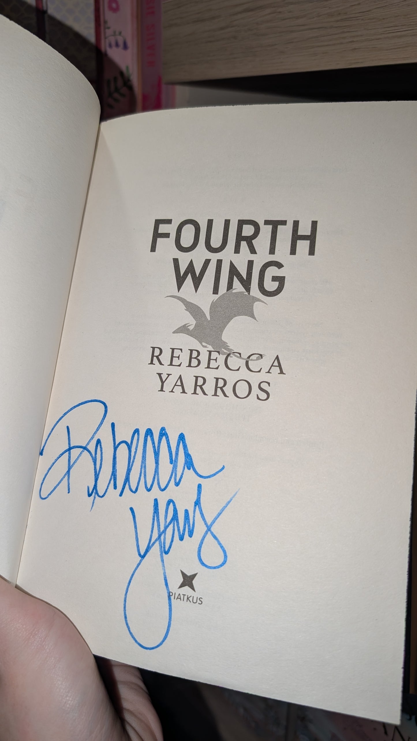 Fourth wing signed for emma