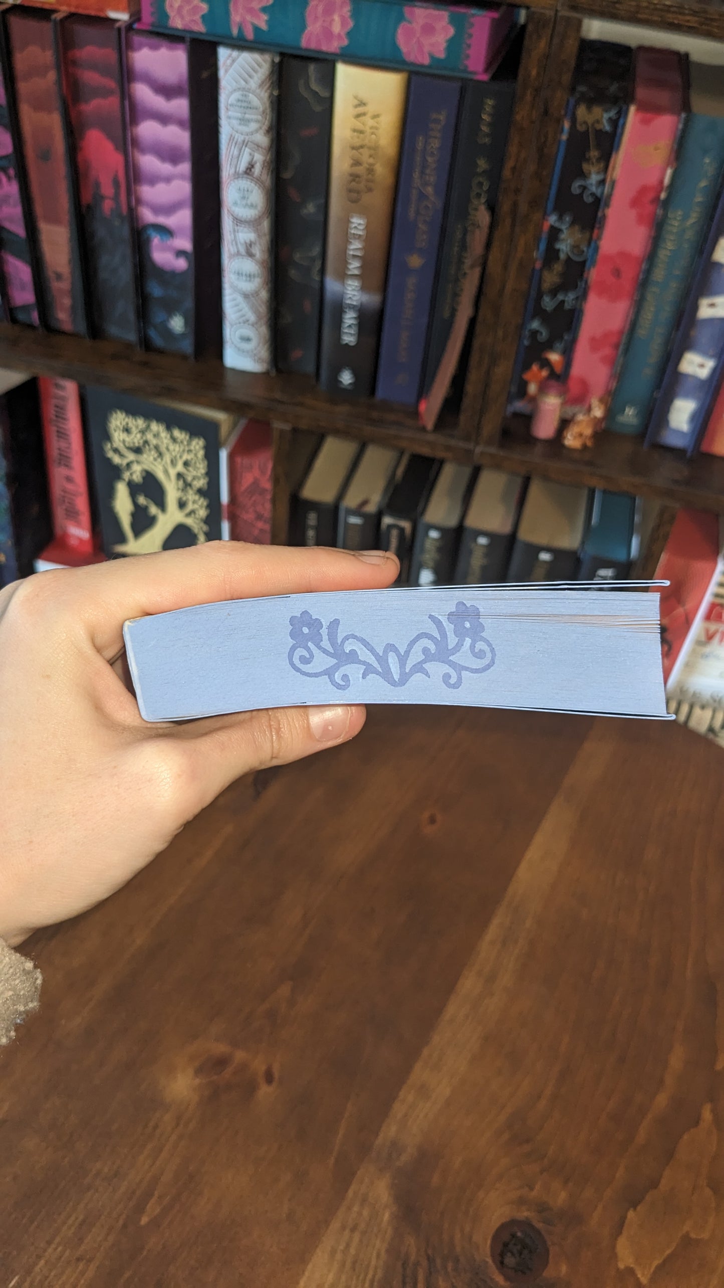 Signed The Ballad of Never After by Stephanie Garber Waterstones PeggysPages fore-edge painting sprayed edges special editions