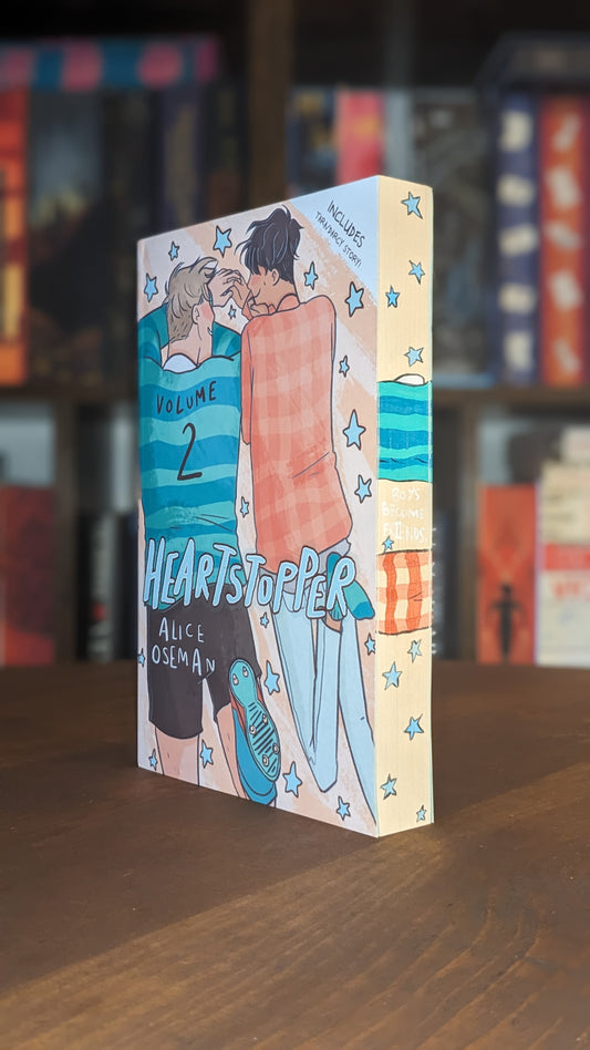 Heartstopper Volume 2 by Alice Osman handpainted fore-edge painting sprayed edges special editions