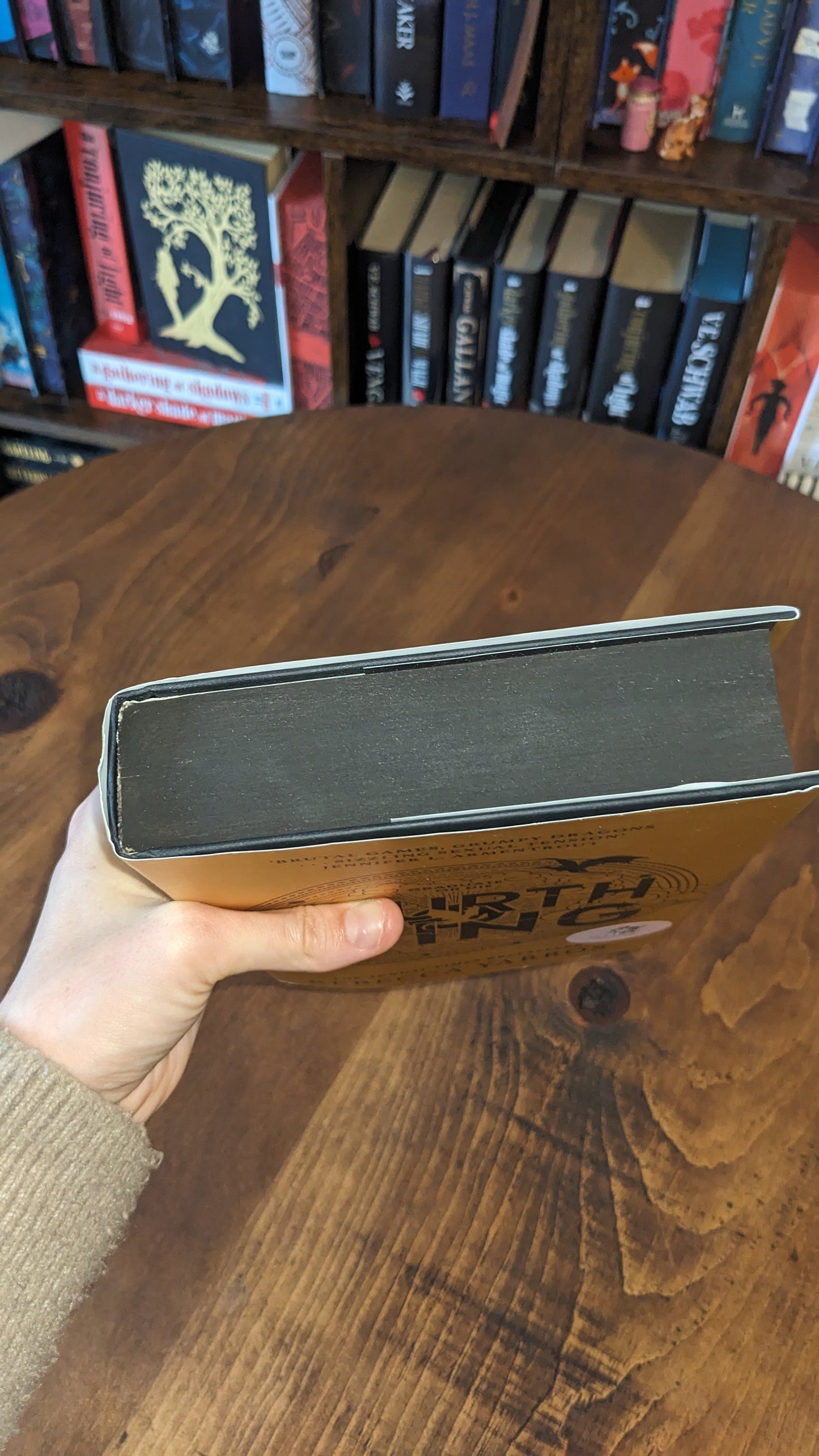 Signed Fourth Wing by Rebecca Yarros PeggysPages fore-edge painting sprayed edges special editions